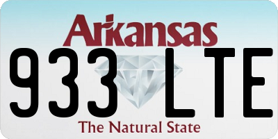 AR license plate 933LTE