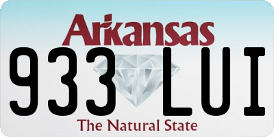 AR license plate 933LUI