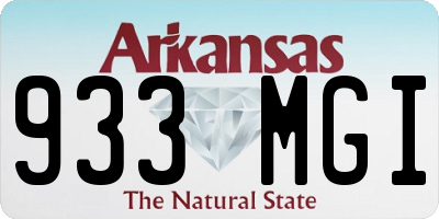 AR license plate 933MGI
