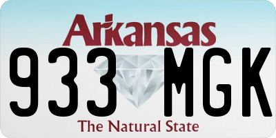 AR license plate 933MGK