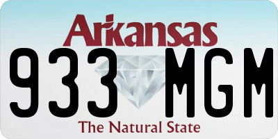 AR license plate 933MGM