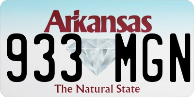 AR license plate 933MGN