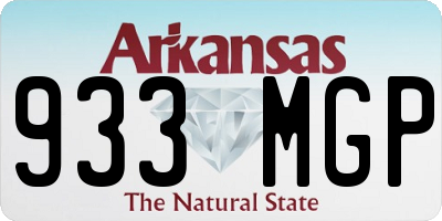 AR license plate 933MGP