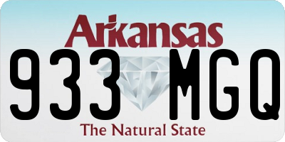 AR license plate 933MGQ