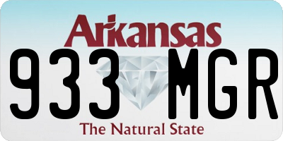 AR license plate 933MGR