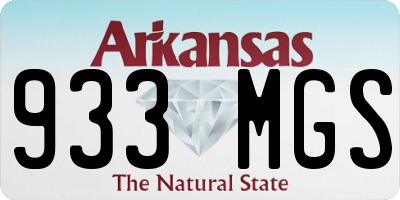 AR license plate 933MGS