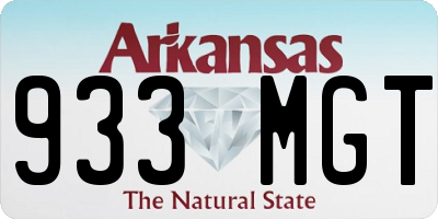 AR license plate 933MGT