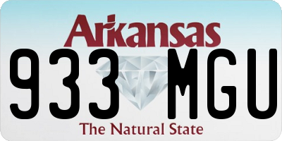 AR license plate 933MGU