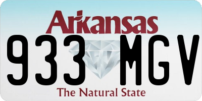 AR license plate 933MGV