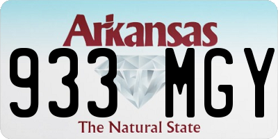 AR license plate 933MGY