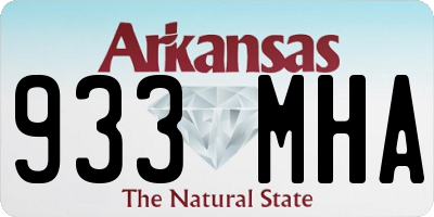 AR license plate 933MHA