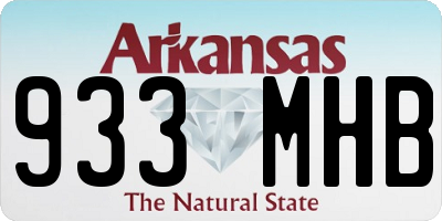 AR license plate 933MHB