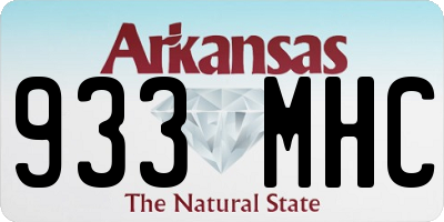 AR license plate 933MHC