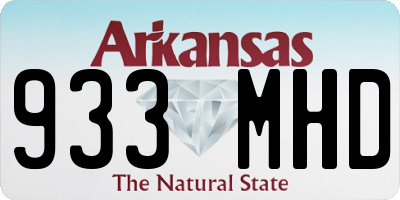AR license plate 933MHD
