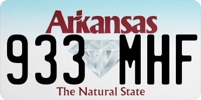 AR license plate 933MHF