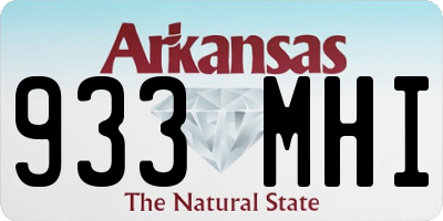 AR license plate 933MHI