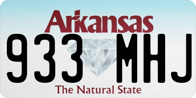 AR license plate 933MHJ
