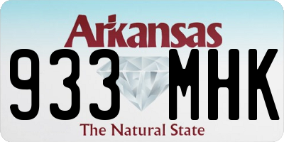 AR license plate 933MHK