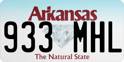AR license plate 933MHL