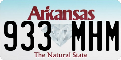 AR license plate 933MHM