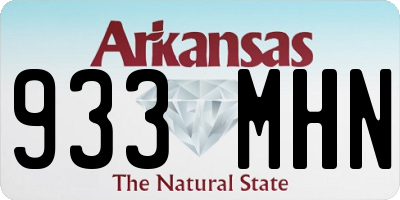 AR license plate 933MHN