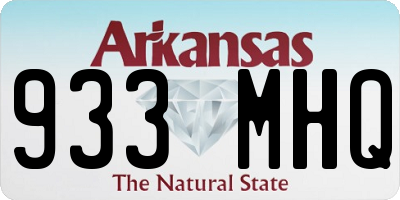 AR license plate 933MHQ