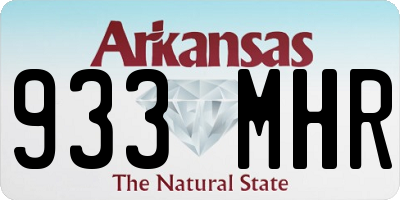 AR license plate 933MHR