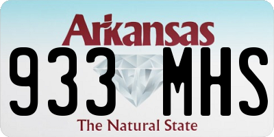 AR license plate 933MHS