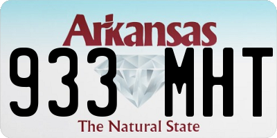 AR license plate 933MHT