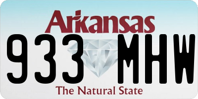 AR license plate 933MHW