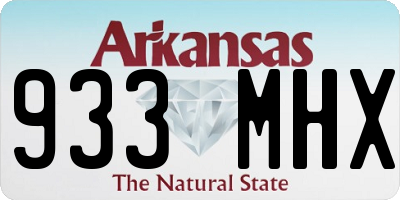 AR license plate 933MHX