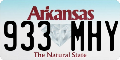 AR license plate 933MHY