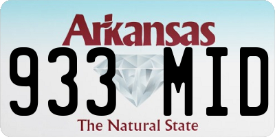 AR license plate 933MID
