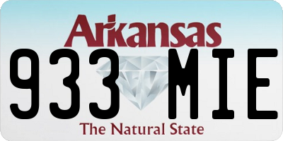 AR license plate 933MIE