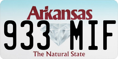 AR license plate 933MIF