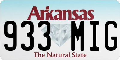 AR license plate 933MIG