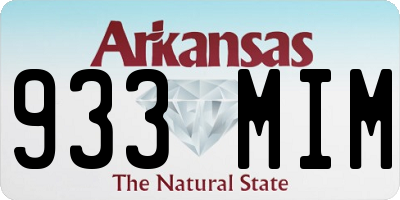 AR license plate 933MIM