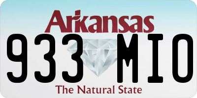 AR license plate 933MIO