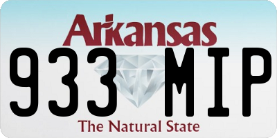 AR license plate 933MIP