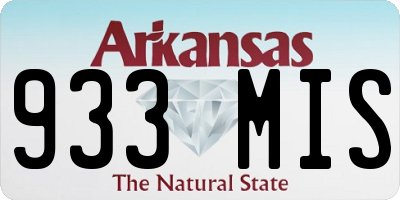 AR license plate 933MIS