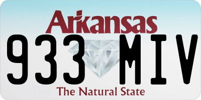 AR license plate 933MIV