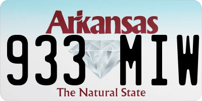 AR license plate 933MIW