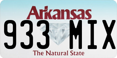 AR license plate 933MIX
