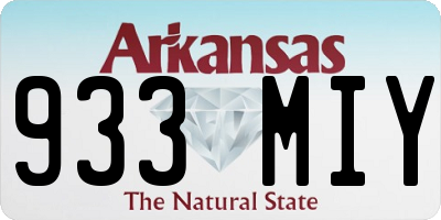 AR license plate 933MIY