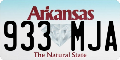 AR license plate 933MJA
