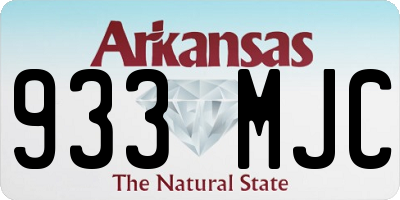 AR license plate 933MJC
