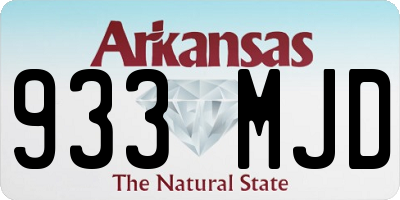AR license plate 933MJD