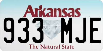AR license plate 933MJE