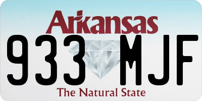 AR license plate 933MJF