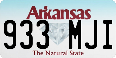 AR license plate 933MJI